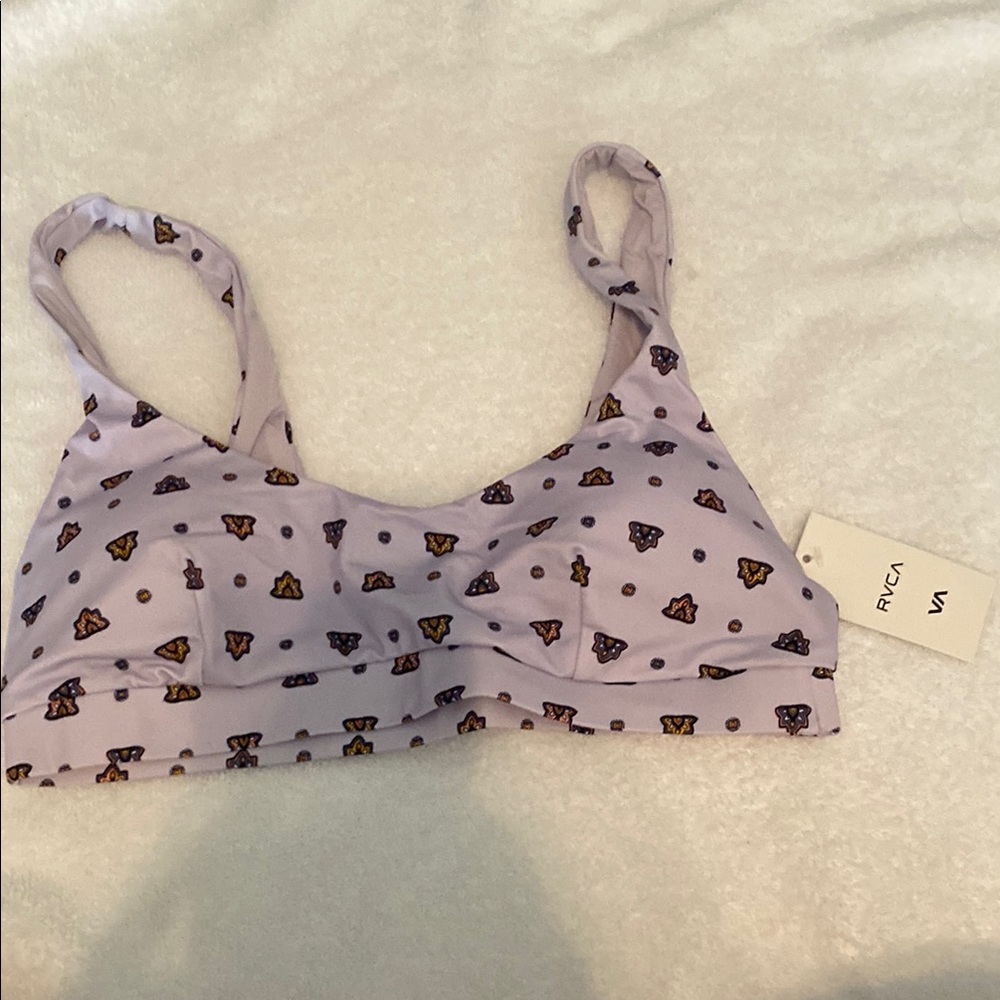RVCA Women's Lavender Patterned Bralette